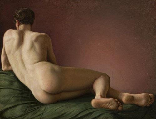 Aleksander Lesser Male Nude Lying. China oil painting art